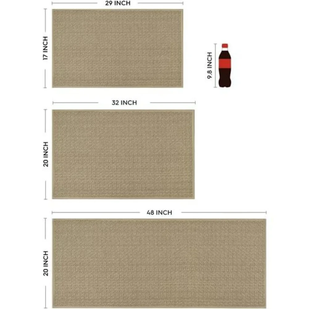 Artoid Mode Kitchen Rug Set of 2 Non Slip Washable Floor Mats for Sink Area